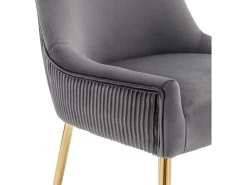 Lot De 6 Chaises De Salle à Manger Avec Pieds Plaqués - Doré & Gris 16 Lot De 6 Chaises De Salle à Manger Avec Pieds Plaqués - Doré & Gris -Magasin de meubles de restaurant chaise 22967625