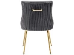 Lot De 6 Chaises De Salle à Manger Avec Pieds Plaqués - Doré & Gris 18 Lot De 6 Chaises De Salle à Manger Avec Pieds Plaqués - Doré & Gris -Magasin de meubles de restaurant chaise 22967629