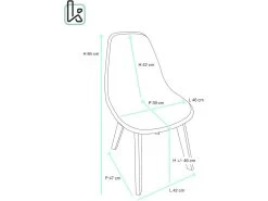 Lot De 2 Chaises Cuisine Style Scandinave NAO (gris) 11 Lot De 2 Chaises Cuisine Style Scandinave NAO (gris) -Magasin de meubles de restaurant chaise 23016173