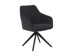 Chaise MUSE - Avec Accoudoirs - Tissu - Anthracite