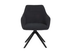 Lot De 2 Chaises MUSE - Avec Accoudoirs - Tissu - Anthracite -Magasin de meubles de restaurant chaise 23023741