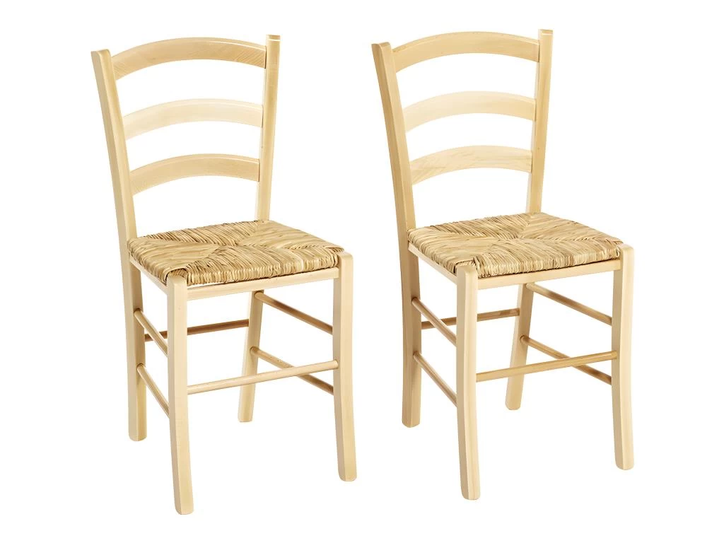 Lot De 2 Chaises PAYSANNE - Hêtre Massif & Paille De Riz - Teinte : Naturel 3 Lot De 2 Chaises PAYSANNE - Hêtre Massif & Paille De Riz - Teinte : Naturel