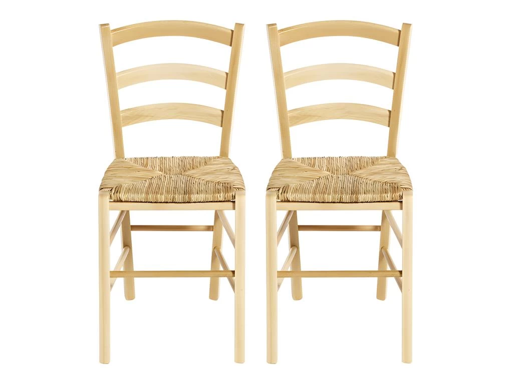 Lot De 2 Chaises PAYSANNE - Hêtre Massif & Paille De Riz - Teinte : Naturel 4 Lot De 2 Chaises PAYSANNE - Hêtre Massif & Paille De Riz - Teinte : Naturel – Image 2