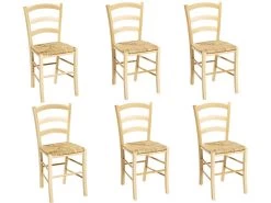 Lot De 6 Chaises PAYSANNE - Hêtre Massif Teinté Naturel, Paille De Riz 17 Lot De 6 Chaises PAYSANNE - Hêtre Massif Teinté Naturel, Paille De Riz -Magasin de meubles de restaurant chaise 232157