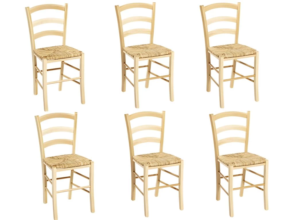 Lot De 6 Chaises PAYSANNE - Hêtre Massif Teinté Naturel, Paille De Riz 10 Lot De 6 Chaises PAYSANNE - Hêtre Massif Teinté Naturel, Paille De Riz – Image 8