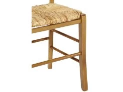 Lot De 6 Chaises PAYSANNE - Hêtre Massif Teinté Chêne, Paille De Riz -Magasin de meubles de restaurant chaise 232167