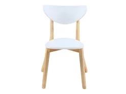 Lot De 6 Chaises CARINE - Hévéa Massif Et MDF - Blanc -Magasin de meubles de restaurant chaise 258381