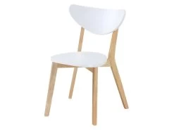 Lot De 6 Chaises CARINE - Hévéa Massif Et MDF - Blanc -Magasin de meubles de restaurant chaise 258383