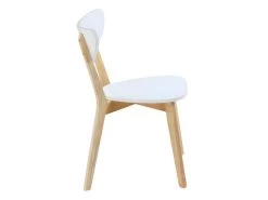 Lot De 6 Chaises CARINE - Hévéa Massif Et MDF - Blanc -Magasin de meubles de restaurant chaise 258385