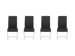 Lot De 4 Chaises LIRICA - Simili Noir -Magasin de meubles de restaurant chaise 261853