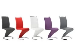 Lot De 4 Chaises TWIZY - Simili Gris -Magasin de meubles de restaurant chaise 267009