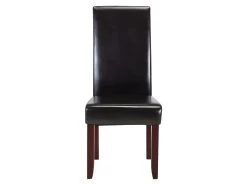 Lot De 2 Chaises ROVIGO - Simili Marron Brillant - Pieds Bois Foncé -Magasin de meubles de restaurant chaise 268703