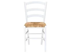 Lot De 2 Chaises PAYSANNE - Hêtre Massif & Paille De Riz - Teinte : Blanc -Magasin de meubles de restaurant chaise 269977