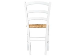 Lot De 2 Chaises PAYSANNE - Hêtre Massif & Paille De Riz - Teinte : Blanc -Magasin de meubles de restaurant chaise 269989