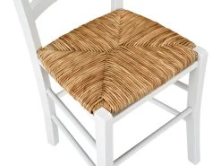 Lot De 2 Chaises PAYSANNE - Hêtre Massif & Paille De Riz - Teinte : Blanc -Magasin de meubles de restaurant chaise 269991