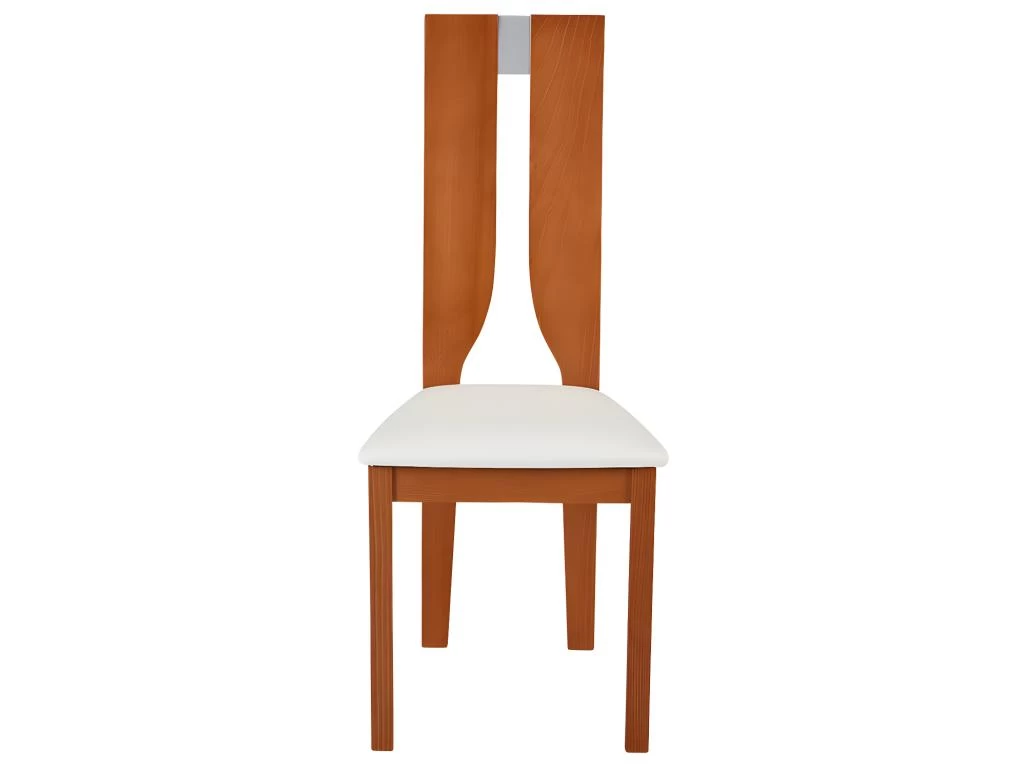 Lot De 6 Chaises SILVIA - Hêtre Massif - Merisier & Blanc 5 Lot De 6 Chaises SILVIA - Hêtre Massif - Merisier & Blanc – Image 3