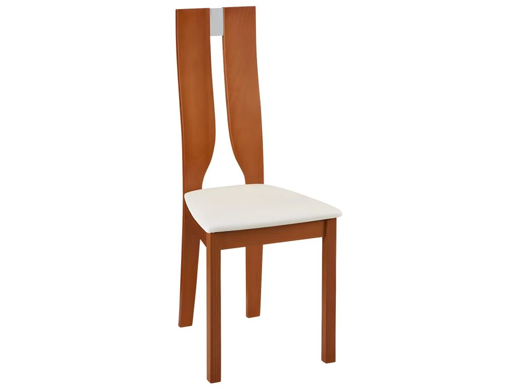 Lot De 6 Chaises SILVIA - Hêtre Massif - Merisier & Blanc 8 Lot De 6 Chaises SILVIA - Hêtre Massif - Merisier & Blanc – Image 6