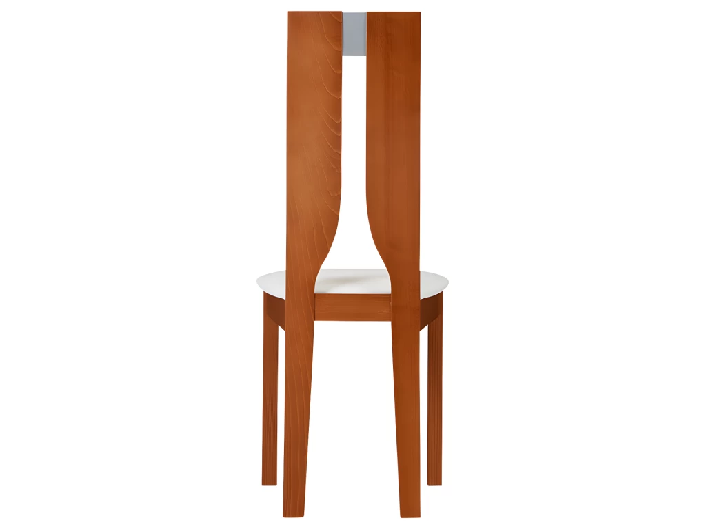 Lot De 6 Chaises SILVIA - Hêtre Massif - Merisier & Blanc 7 Lot De 6 Chaises SILVIA - Hêtre Massif - Merisier & Blanc – Image 5