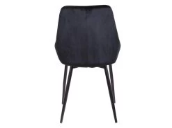 Lot De 6 Chaises - Velours Et Métal Noir - Noir - MASURIE -Magasin de meubles de restaurant chaise 283235