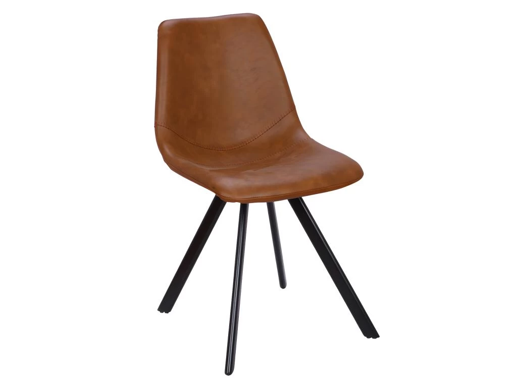 Lot De 6 Chaises LUBINE - Simili - Caramel 4 Lot De 6 Chaises LUBINE - Simili - Caramel – Image 2