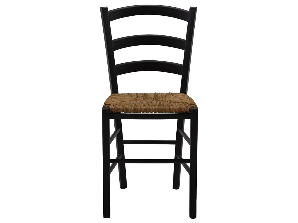 Lot De 2 Chaises PAYSANNE - Hêtre Massif & Paille De Riz - Teinte : Noir 5 Lot De 2 Chaises PAYSANNE - Hêtre Massif & Paille De Riz - Teinte : Noir – Image 3