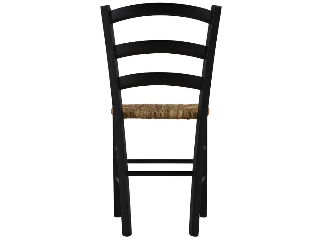 Lot De 6 Chaises PAYSANNE - Hêtre Massif Teinté Noir, Paille De Riz 7 Lot De 6 Chaises PAYSANNE - Hêtre Massif Teinté Noir, Paille De Riz – Image 5