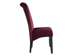 Lot De 6 Chaises DELINA - Velours Matelassé & Pieds Bois - Bordeaux -Magasin de meubles de restaurant chaise 310409