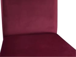 Lot De 6 Chaises DELINA - Velours Matelassé & Pieds Bois - Bordeaux -Magasin de meubles de restaurant chaise 310413