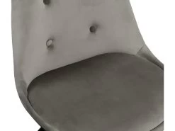 Lot De 6 Chaises Scandinaves ANEYA - Velours & Pieds Hévéa - Gris -Magasin de meubles de restaurant chaise 310567