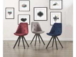 Lot De 2 Chaises Scandinaves ANEYA - Velours & Pieds Hévéa - Beige 15 Lot De 2 Chaises Scandinaves ANEYA - Velours & Pieds Hévéa - Beige -Magasin de meubles de restaurant chaise 310577