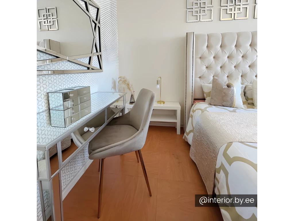 Lot De 2 Chaises MASURIE - Velours Et Métal Doré - Taupe 9 Lot De 2 Chaises MASURIE - Velours Et Métal Doré - Taupe – Image 7