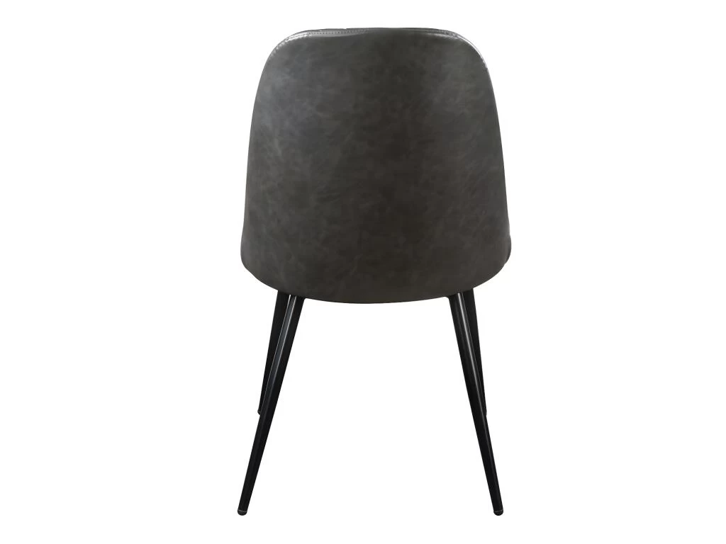 Lot De 6 Chaises JOPLIN - Simili & Métal - Anthracite 6 Lot De 6 Chaises JOPLIN - Simili & Métal - Anthracite – Image 4