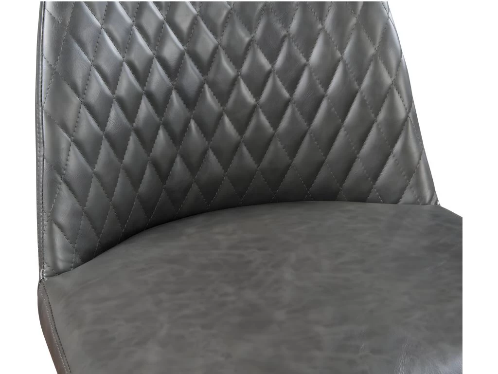 Lot De 6 Chaises JOPLIN - Simili & Métal - Anthracite 8 Lot De 6 Chaises JOPLIN - Simili & Métal - Anthracite – Image 6