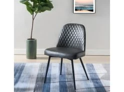 Lot De 6 Chaises JOPLIN - Simili & Métal - Anthracite 17 Lot De 6 Chaises JOPLIN - Simili & Métal - Anthracite -Magasin de meubles de restaurant chaise 319383