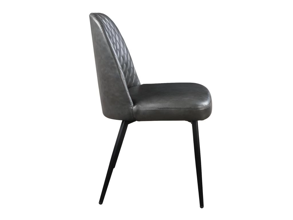 Lot De 6 Chaises JOPLIN - Simili & Métal - Anthracite 7 Lot De 6 Chaises JOPLIN - Simili & Métal - Anthracite – Image 5