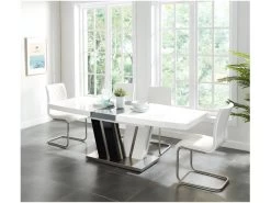 Lot De 2 Chaises WESTON - Simili - Blanc -Magasin de meubles de restaurant chaise 338303