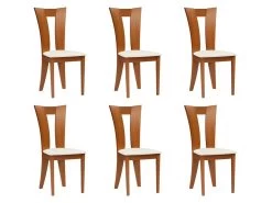 Lot De 6 Chaises TIFFANY - Hêtre Massif - Coloris : Chêne Et Blanc 16 Lot De 6 Chaises TIFFANY - Hêtre Massif - Coloris : Chêne Et Blanc -Magasin de meubles de restaurant chaise 350841