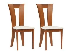 Lot De 6 Chaises TIFFANY - Hêtre Massif - Coloris : Noyer Et Expresso -Magasin de meubles de restaurant chaise 350857 1