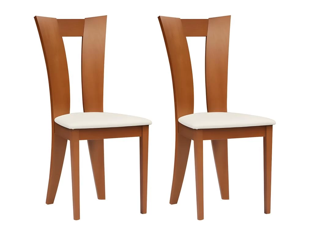 Lot De 6 Chaises TIFFANY - Hêtre Massif - Coloris : Chêne Et Blanc 11 Lot De 6 Chaises TIFFANY - Hêtre Massif - Coloris : Chêne Et Blanc – Image 9