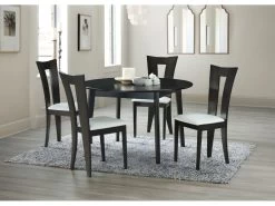 Lot De 6 Chaises TIFFANY - Hêtre Massif - Coloris : Noyer Et Expresso -Magasin de meubles de restaurant chaise 350865 1