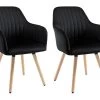 Lot De 2 Chaises Avec Accoudoirs ELEANA - Velours Et Métal Effet Bois - Noir 1 Lot De 2 Chaises Avec Accoudoirs ELEANA - Velours Et Métal Effet Bois - Noir -Magasin de meubles de restaurant chaise 365365