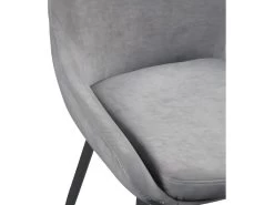 Lot De 2 Chaises MASURIE - Tissu - Gris -Magasin de meubles de restaurant chaise 385921