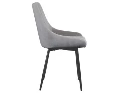 Lot De 2 Chaises MASURIE - Tissu - Gris -Magasin de meubles de restaurant chaise 385927