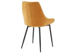 Lot De 2 Chaises MASURIE - Tissu - Jaune -Magasin de meubles de restaurant chaise 387329