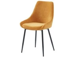 Lot De 2 Chaises MASURIE - Tissu - Jaune -Magasin de meubles de restaurant chaise 387333