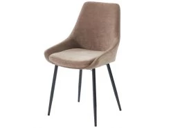 Lot De 2 Chaises MASURIE - Tissu - Taupe -Magasin de meubles de restaurant chaise 387345