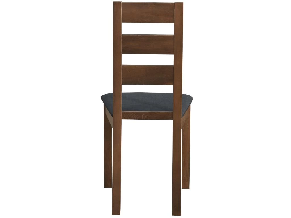 Lot De 6 Chaises ALCINO - Hêtre Et Tissu - Coloris : Noyer Et Anthracite 8 Lot De 6 Chaises ALCINO - Hêtre Et Tissu - Coloris : Noyer Et Anthracite – Image 6