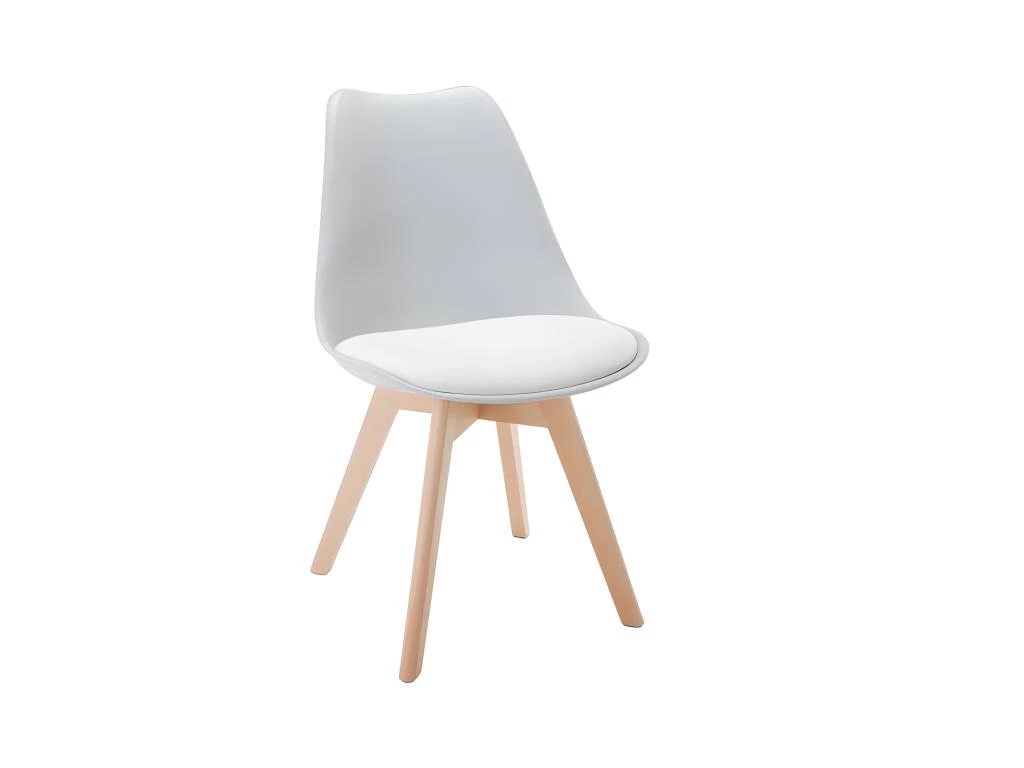 Lot De 6 Chaises JODY - Polypropylène Et Hêtre - Gris Clair 5 Lot De 6 Chaises JODY - Polypropylène Et Hêtre - Gris Clair – Image 3