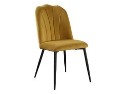 Lot De 2 Chaises ROSARIO - Effet Velours Et Métal Noir - Jaune 14 Lot De 2 Chaises ROSARIO - Effet Velours Et Métal Noir - Jaune -Magasin de meubles de restaurant chaise 397649
