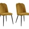 Lot De 2 Chaises ROSARIO - Effet Velours Et Métal Noir - Jaune 1 Lot De 2 Chaises ROSARIO - Effet Velours Et Métal Noir - Jaune -Magasin de meubles de restaurant chaise 397813